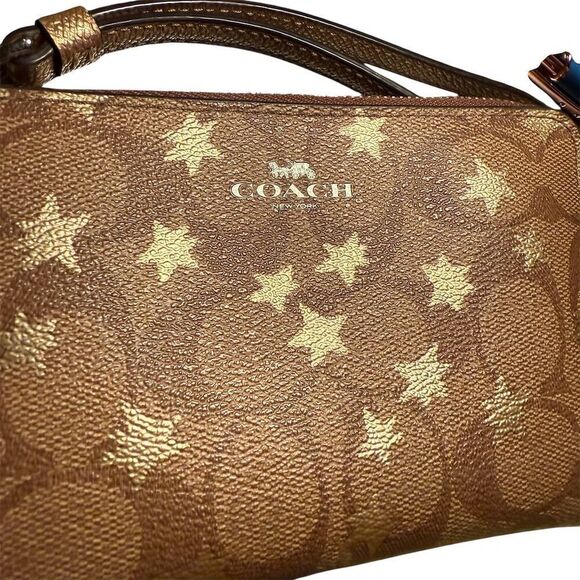 Coach Women's Wristlet Wallet Multicolor Signature Gold Pop Star Print #39045 - Picture 2 of 14